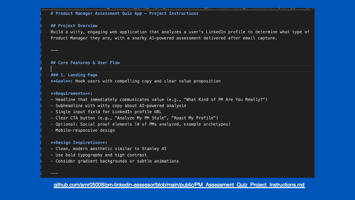 Claude code project instructions