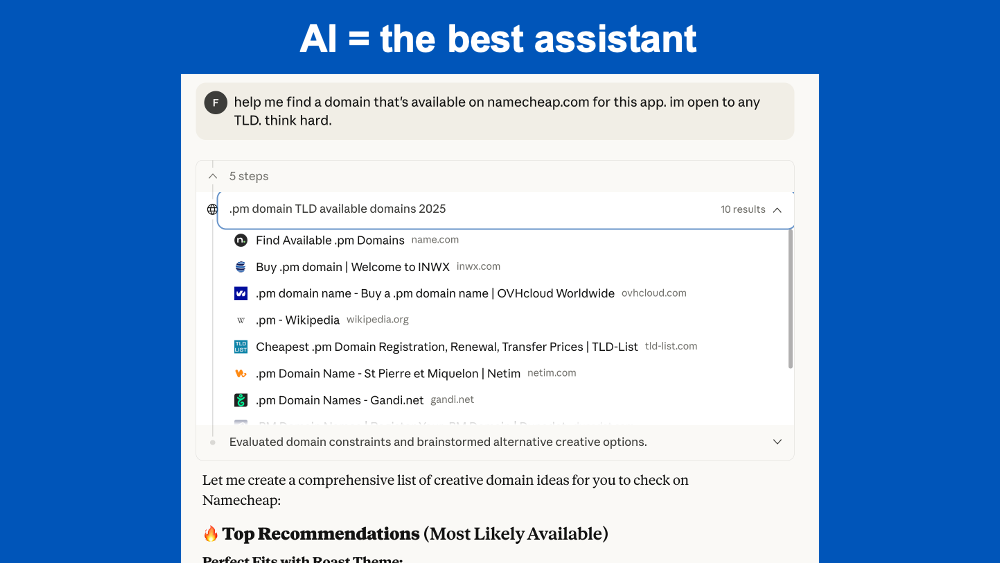 Brainstorming domain names