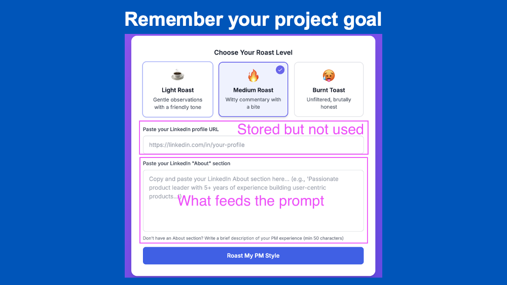 Project goal details