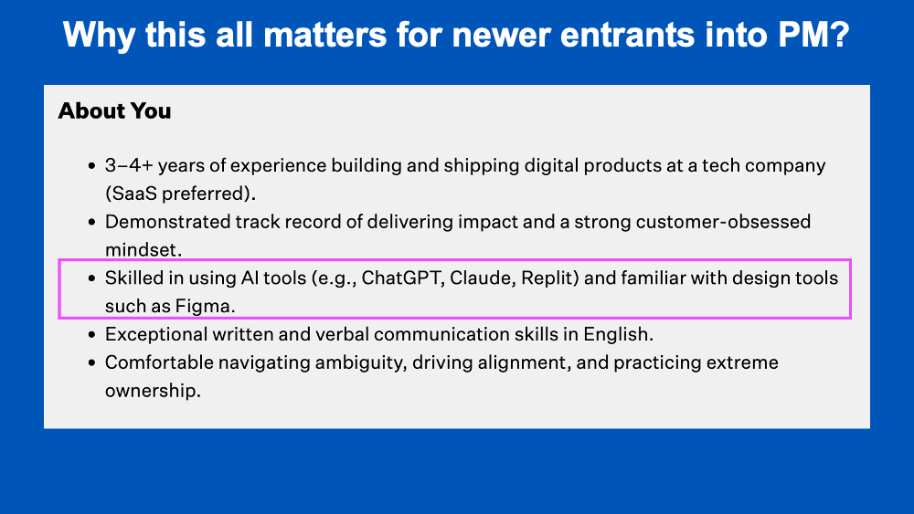 PM job changes with vibe coding
