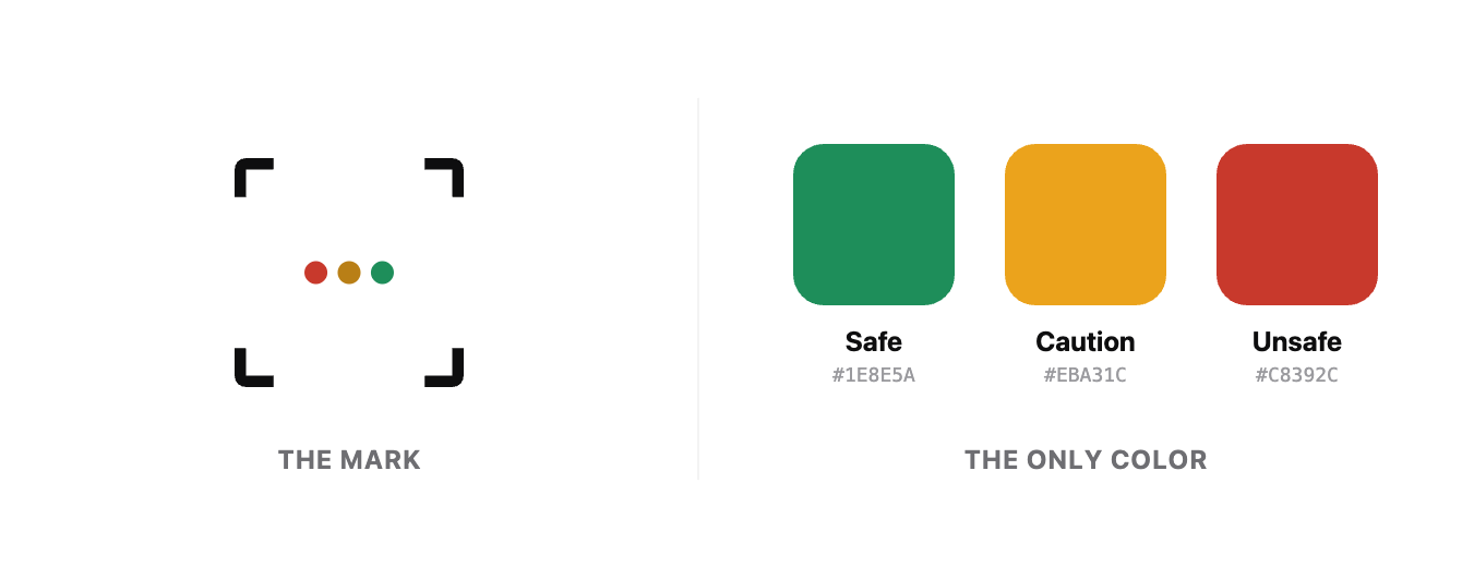 The new GlutenOrNot mark and the three verdict colors